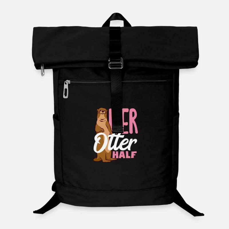 Seeotter Cartoon Ihr Otter Halb Laptop-Rucksack 
