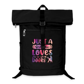 Just a girl who loves books - Laptop Backpack - black - Front