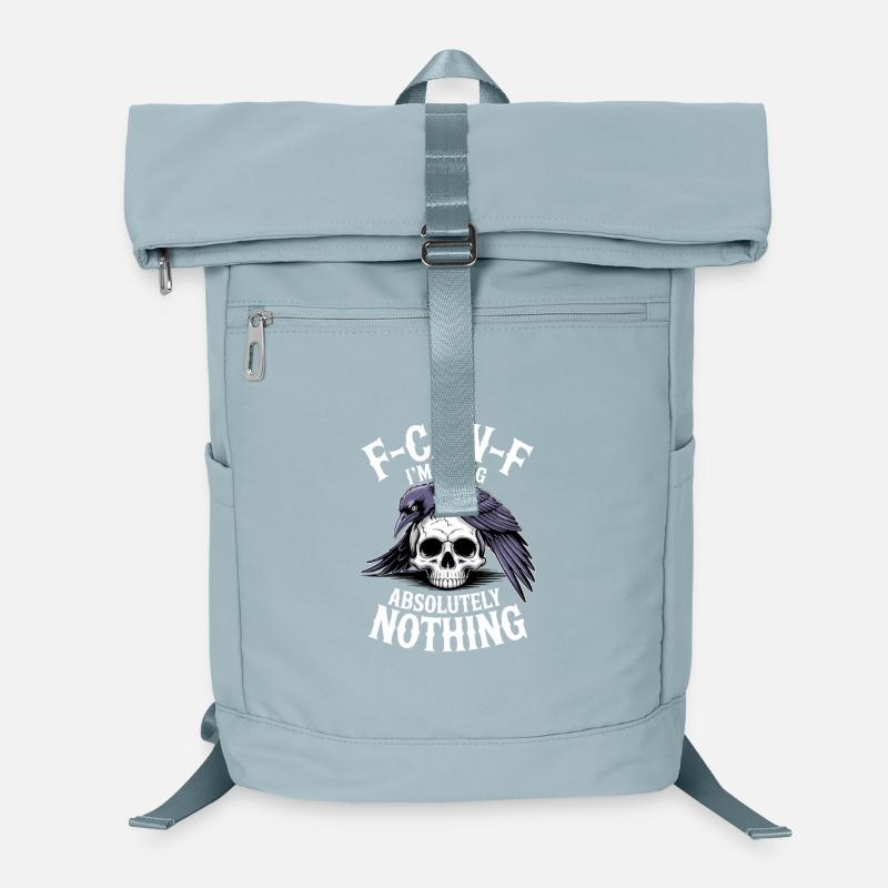 F-GAW-F Absolument rien Crâne Corbeau Sac à dos ordinateur