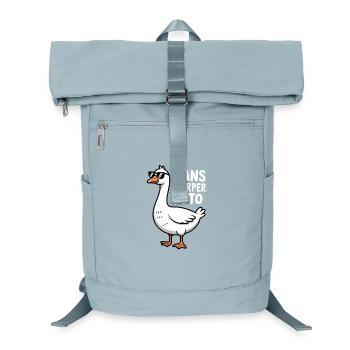 Ganskörperfoto Lustige Gans Wortspiel - Laptop-Rucksack  - Eisblau - Vorne