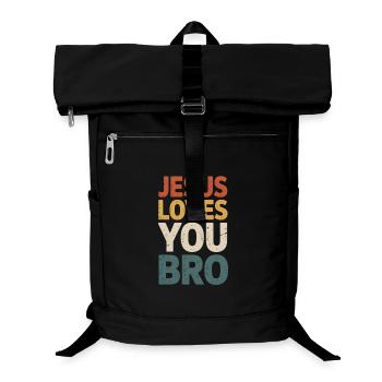 Jesus Loves You Bro - Laptop Backpack - black - Front
