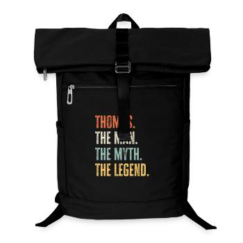 Thomas Man Myth Legend Retro Design Geschenk Name - Laptop-Rucksack  - Schwarz - Vorne