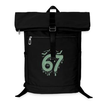 Bave verte : 67 avec les chauves-souris - Sac à dos ordinateur - noir - Devant