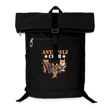 Tierschutz ANTI PELZ CLUB Anti Fur Lustig - Laptop-Rucksack  - Schwarz - Vorne