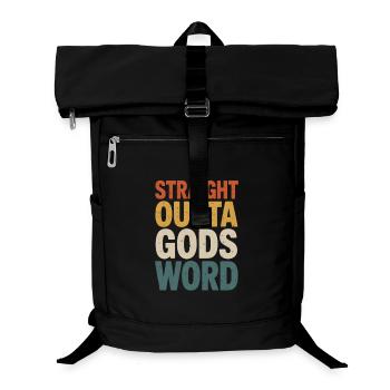Straight Outta Gods Word - Laptop-Rucksack  - Schwarz - Vorne