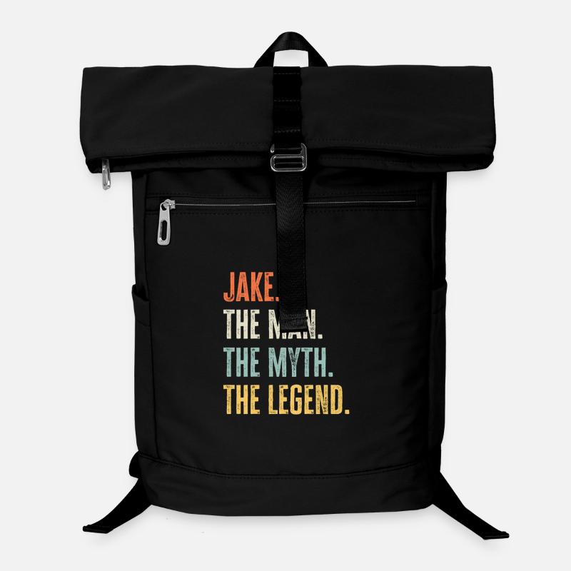 Jake Man Myth Legend Retro Design Geschenk Name Laptop-Rucksack 