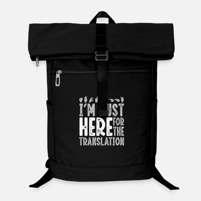 Interprète en langue des signes ASL Sac à dos ordinateur
