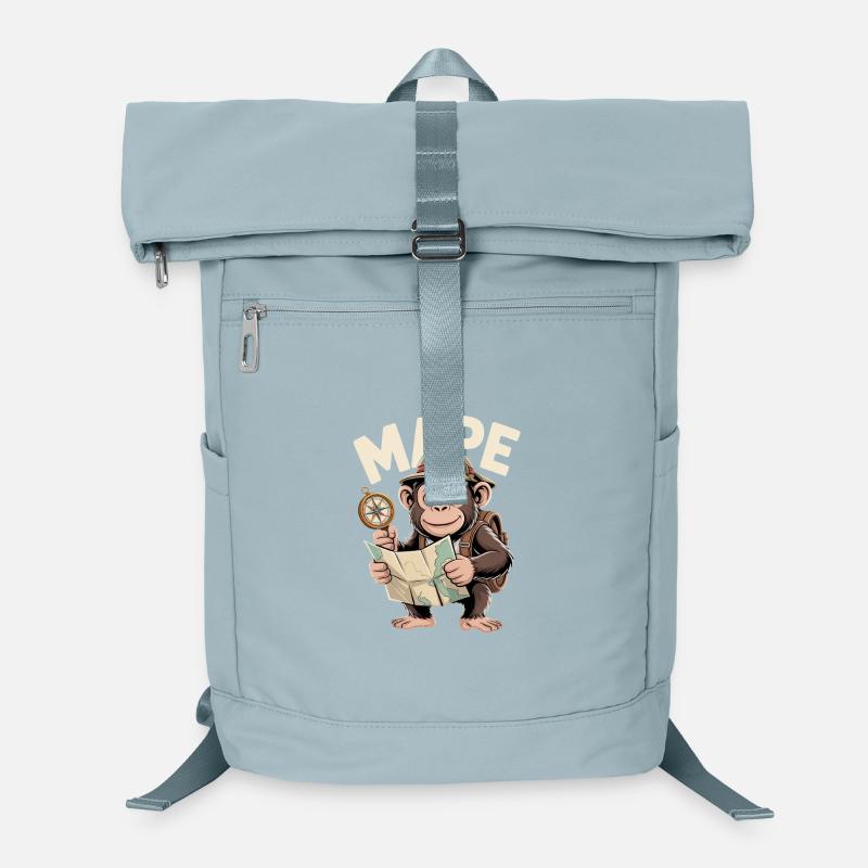 MAPE Monkey with Map and Compass Adventure Laptop Backpack