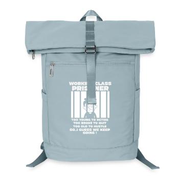 Lundi Trapped Work Drôle Tenue De Travail - Sac à dos ordinateur - bleu glacier - Devant