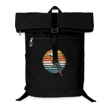 Bunter Papagei - Laptop-Rucksack  - Schwarz - Vorne