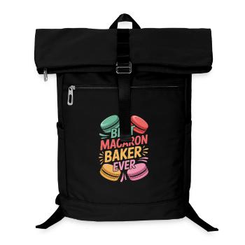 Macaron French Desserts - Laptop Backpack - black - Front