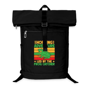 Frog Catcher Hopping Adventure Frog - Laptop Backpack - black - Front