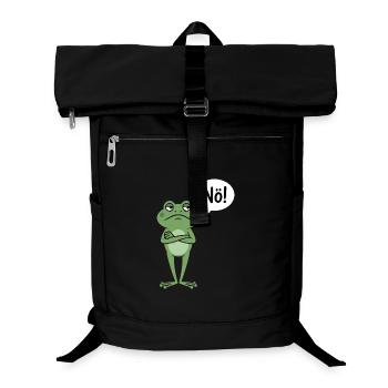 Grenouille sceptique qui dit non - Sac à dos ordinateur - noir - Devant