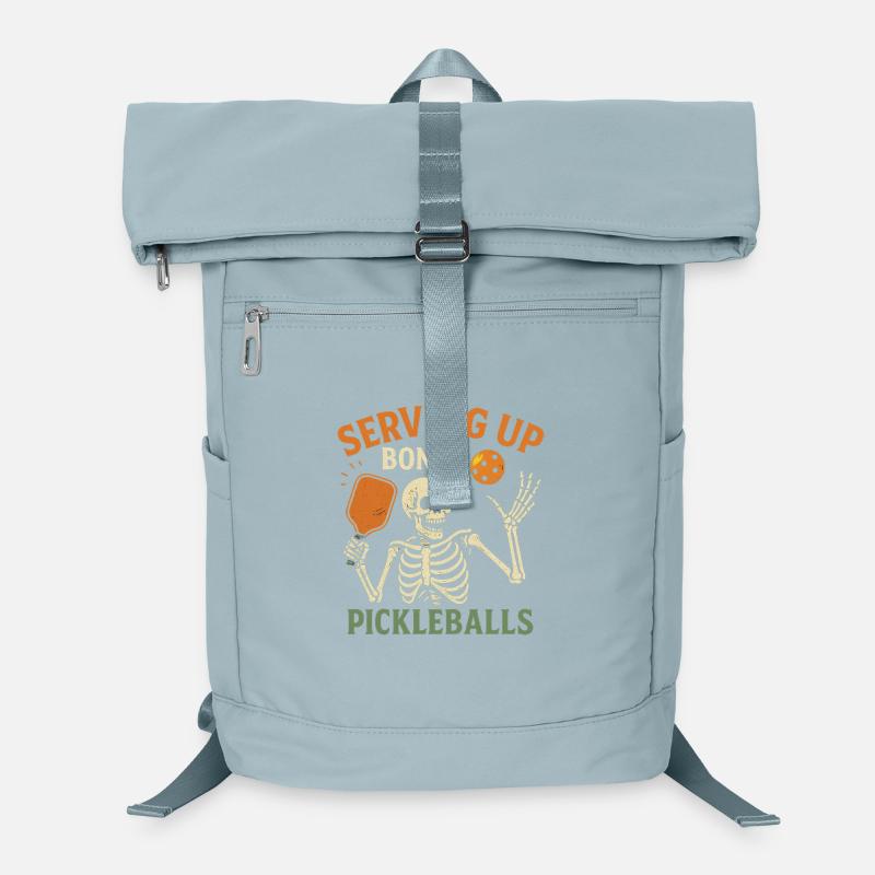 Serving Up Bones Pickleball Halloween Laptop Backpack