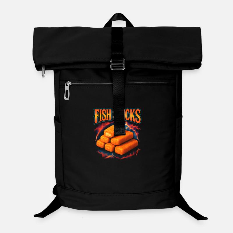 Fish Fingers Favorite Food Weird 90s Fish Studs Laptop Backpack