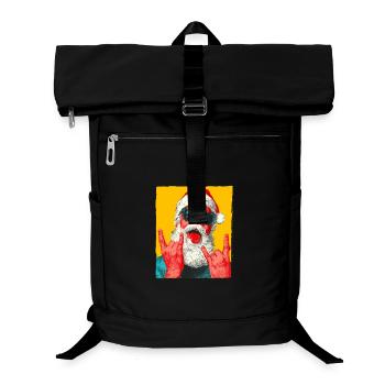 Weihnachtsmann Party Pop Art Weihnachten - Laptop-Rucksack  - Schwarz - Vorne