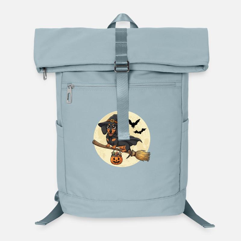 Süßer Dackel Hexe Halloween Laptop-Rucksack 
