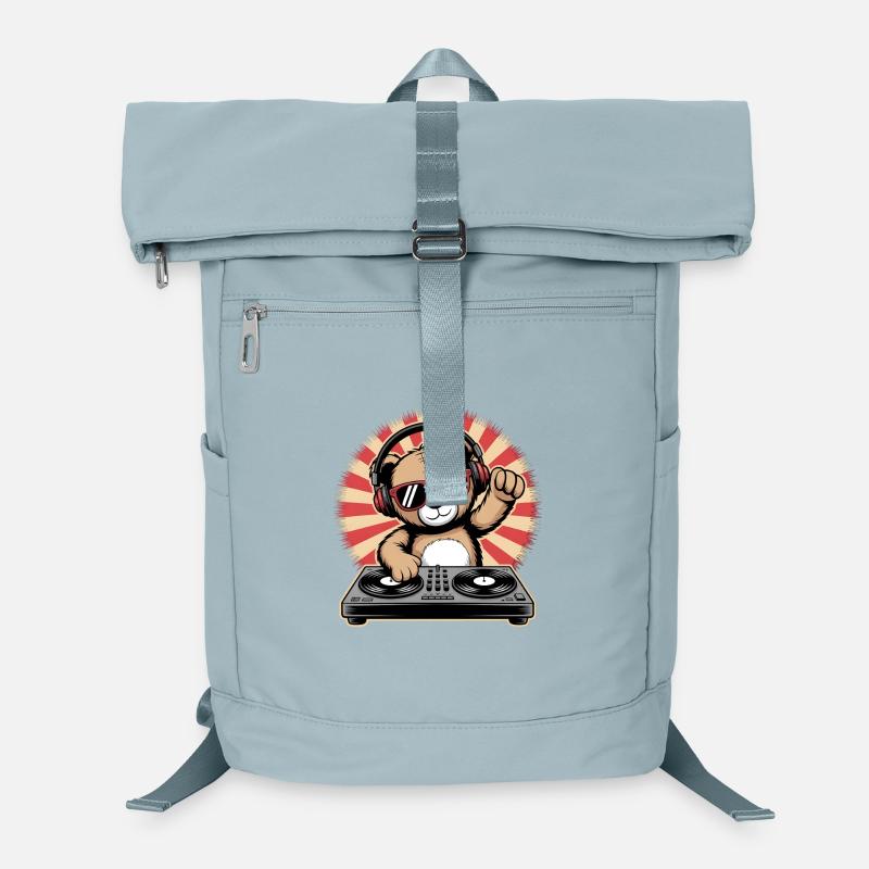 DJ Bär mit Kopfhörern Laptop-Rucksack 