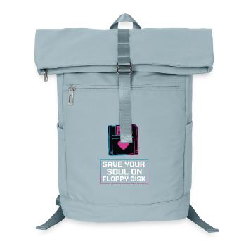 Speichere Deine Seele Auf Floppy Disk - Laptop-Rucksack  - Eisblau - Vorne