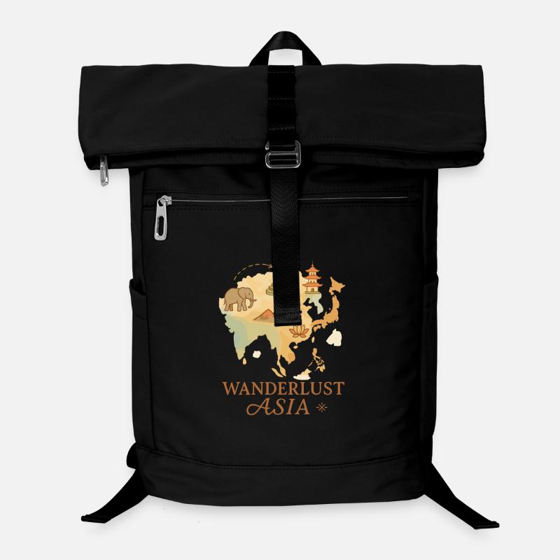 Wanderlust Asia – Reiselust Asien Karte Laptop-Rucksack 