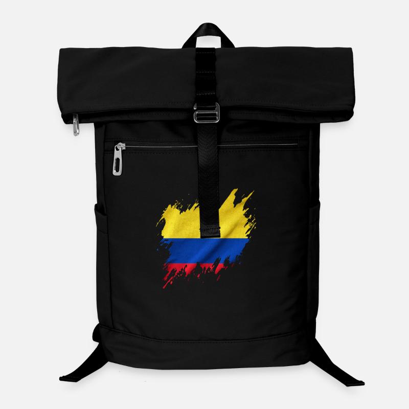 Drapeau de la Colombie, style déchiré Sac à dos ordinateur