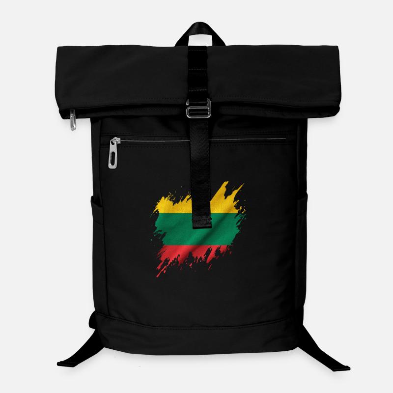 Litauische Flagge, Rissstil Laptop-Rucksack 
