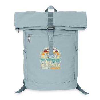 75. Geburtstag Vintage November Jahrgang 1950  - Laptop-Rucksack  - Eisblau - Vorne