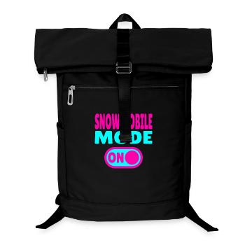 Snowmobile Mode ON - Laptop-Rucksack  - Schwarz - Vorne