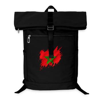 Drapeau du Maroc dans le style déchiré - Sac à dos ordinateur - noir - Devant