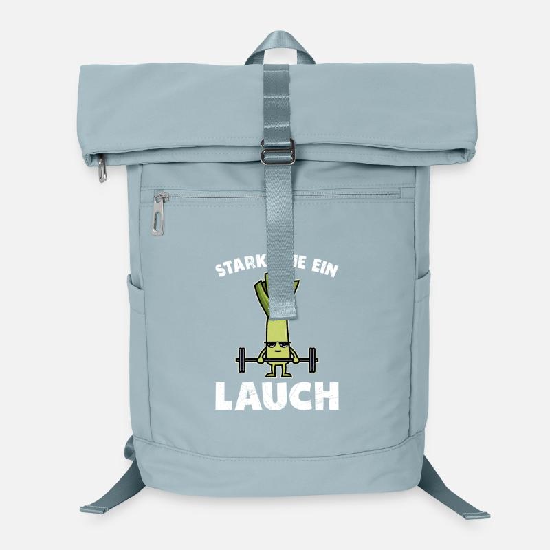 Weightlifters STRONG AS A LEEK Funny Laptop Backpack