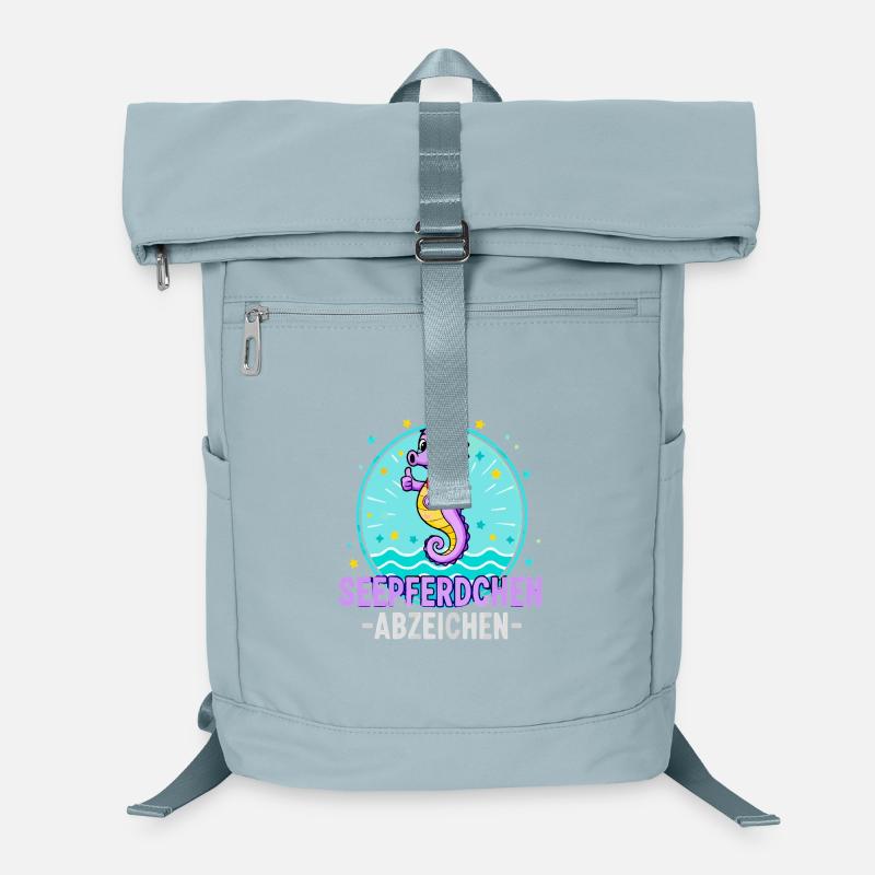 Seepferdchen Abzeichen Lila Schwimmen Kinder Laptop-Rucksack 