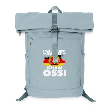 Ich Bin Geiler Ossi Spruch DDR Stolz - Laptop-Rucksack  - Eisblau - Vorne