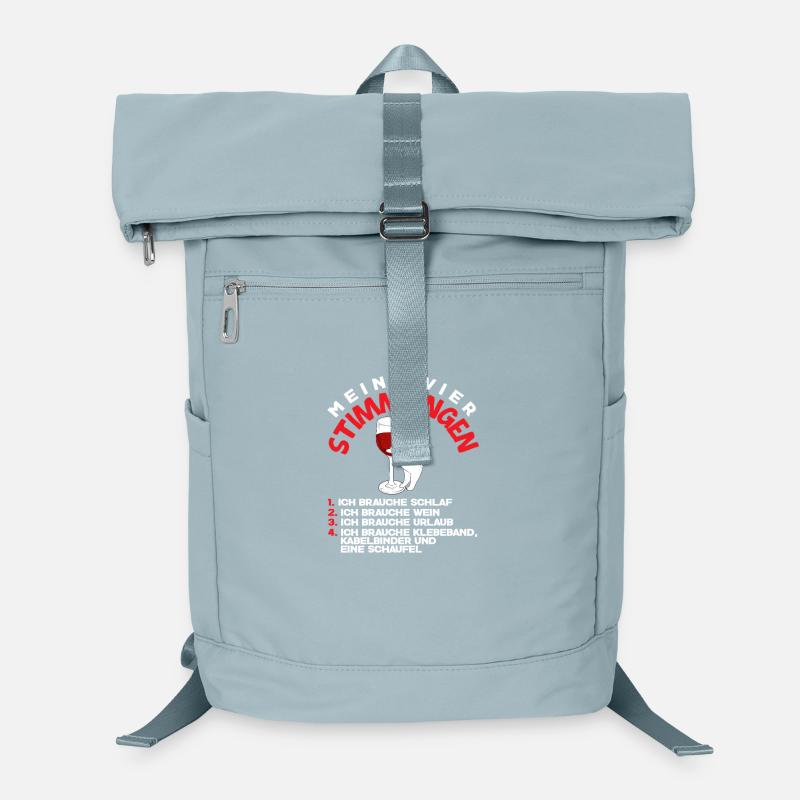Meine vier Stimmungen Schlaf Wein Urlaub Schaufel Laptop-Rucksack 