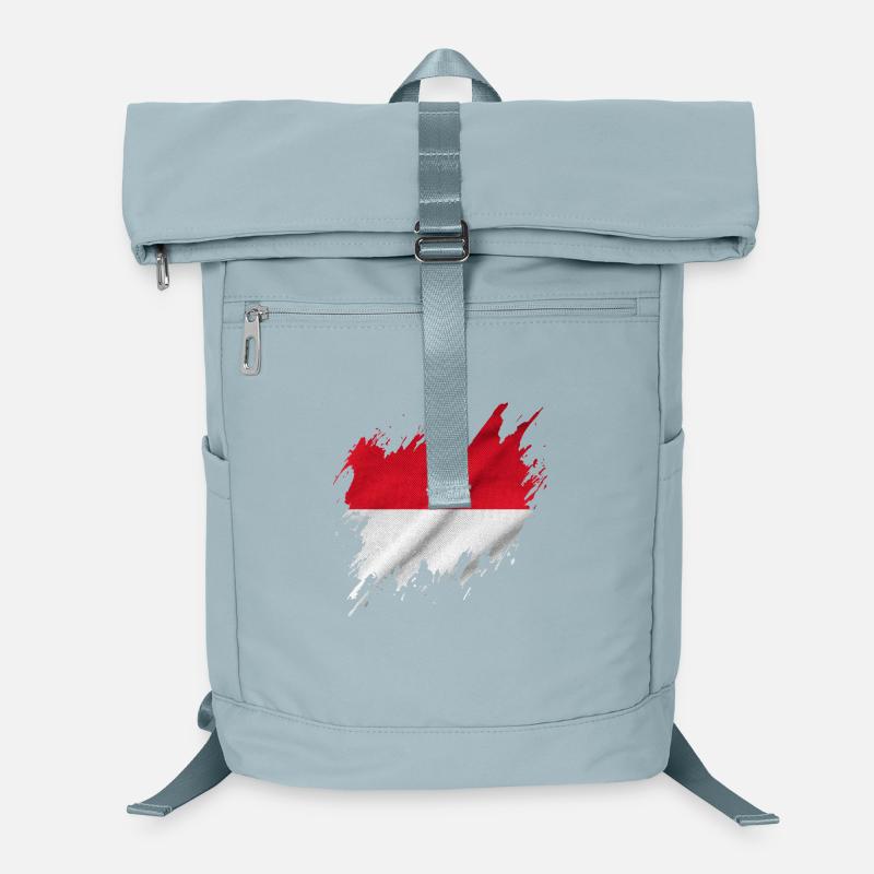 Drapeau indonésien, style déchiré Sac à dos ordinateur