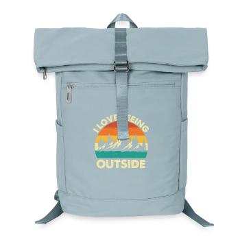 Ich liebe es, draußen zu pinkeln lustiges Wandern Natur Zitat - Laptop-Rucksack  - Eisblau - Vorne