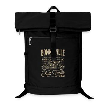 Bonneville Salzwüste Motorrad Geburtstag 2022 - Laptop-Rucksack  - Schwarz - Vorne