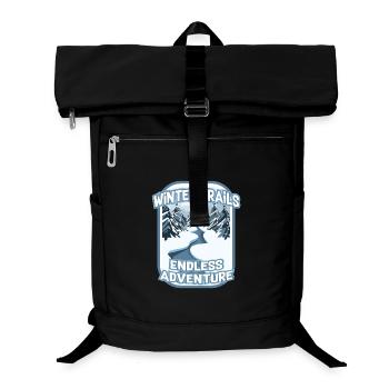 Winterwanderwege endloses Wanderabenteuer - Laptop-Rucksack  - Schwarz - Vorne