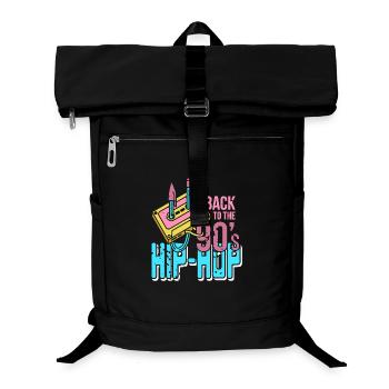 Rewind 90s Beat Rhythm Cassette Culture Sound - Laptop-Rucksack  - Schwarz - Vorne