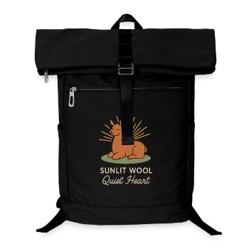 Cottagecore Lama Ästhetisches Süßes Nutztier - Laptop-Rucksack  - Schwarz - Vorne