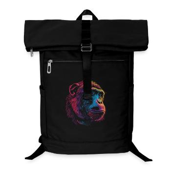Singe Psychédélique Néon - Sac à dos ordinateur - noir - Devant