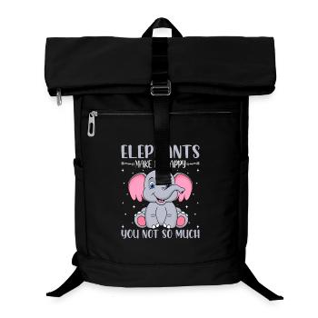 Éléphants - Sac à dos ordinateur - noir - Devant