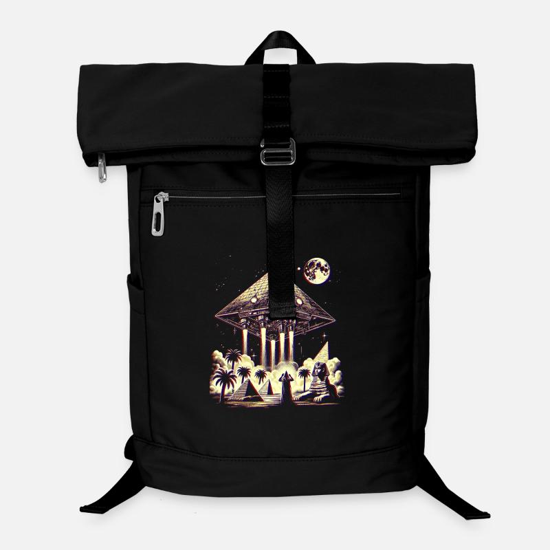 Ancient Pyramid UFO Mystery Design Shirt Laptop Backpack