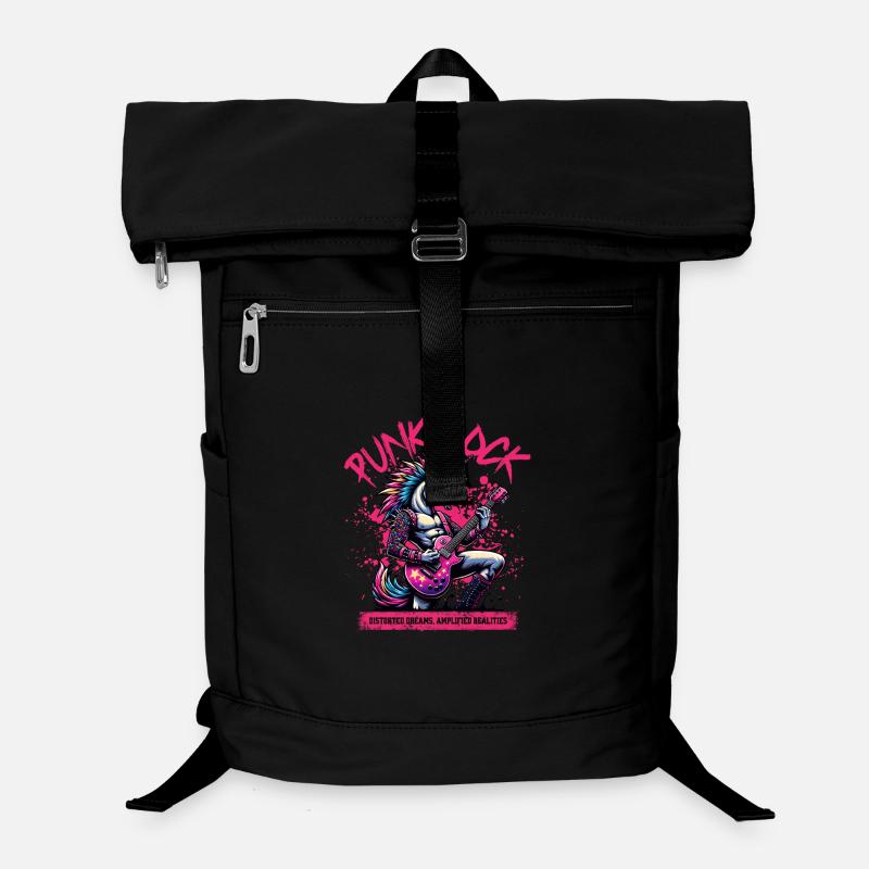 Licorne de rébellion punk rock Sac à dos ordinateur