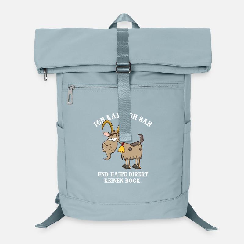 Ich kam, ich sah | kein Bock | Ziege Laptop-Rucksack 