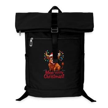 moo-rrry Noël Joyeux Noël Salutation Avec - Sac à dos ordinateur - noir - Devant
