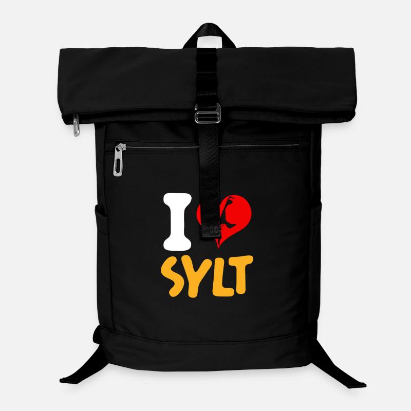 Vacances en mer du Nord J’ADORE SYLT Drôle Sac à dos ordinateur