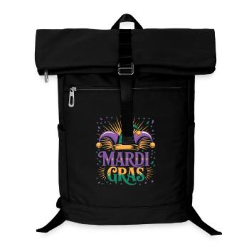 T-shirt Mardi Gras – Motif de la casquette de fou de Carnaval - Sac à dos ordinateur - noir - Devant