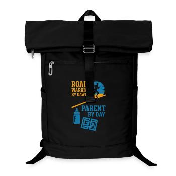 Laufende Mama, Papa, Joggende Eltern - Laptop-Rucksack  - Schwarz - Vorne