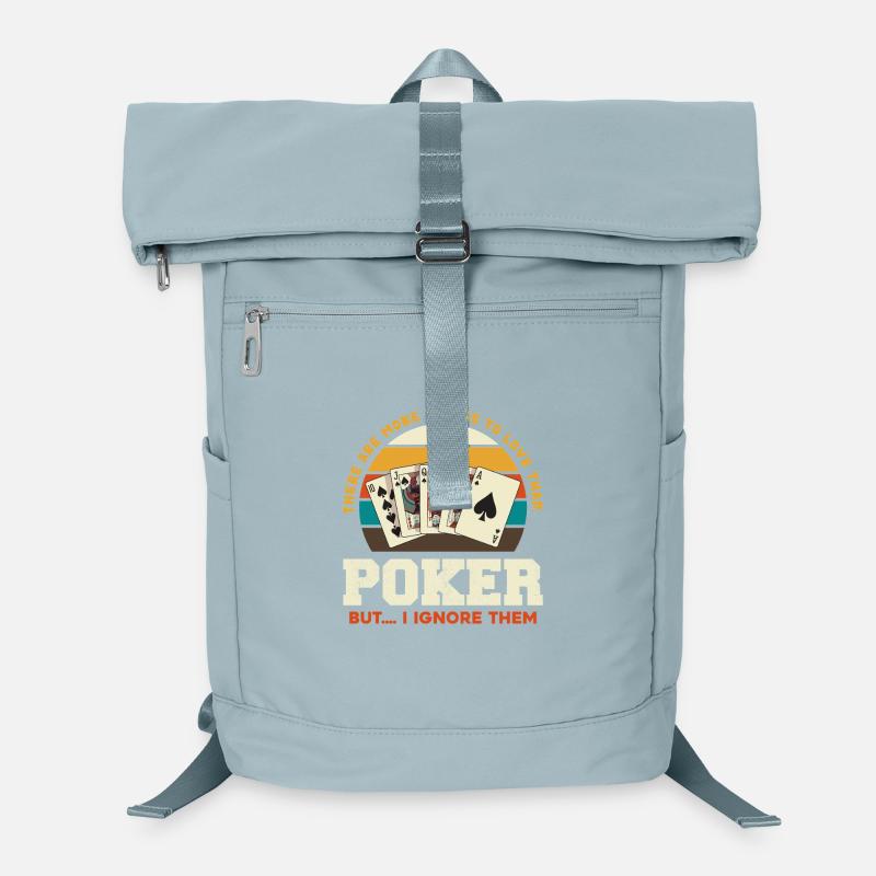 Retro Poker Deck Sonnenuntergang Laptop-Rucksack 