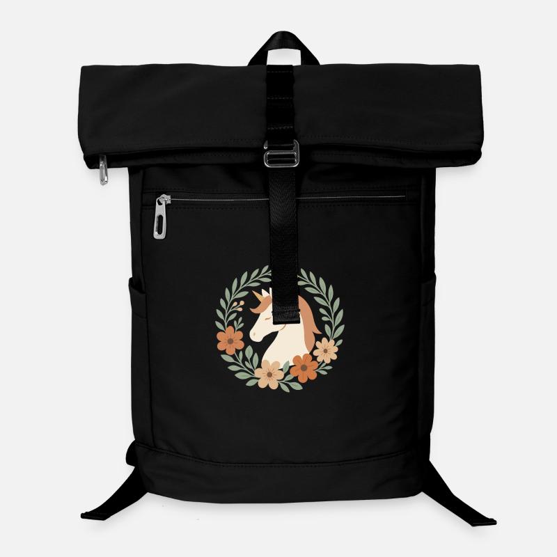 Boho Einhorn Blütenkranz, Sanfte Träume Laptop-Rucksack 